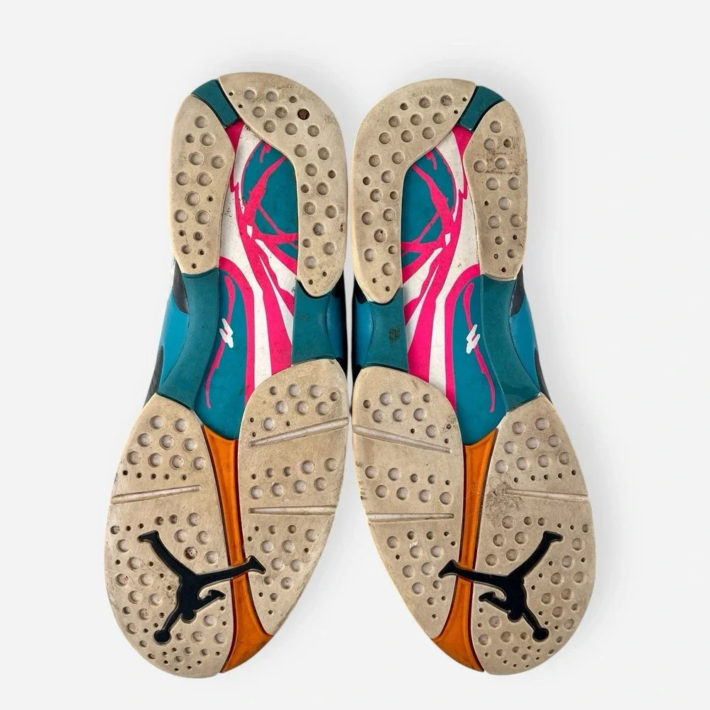 Air Jordan Retro South Beach Sz 12‎ 305381-113 White Pink Teal Basketball Shoes